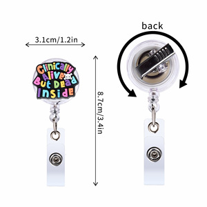 Porte-badge en acrylique personnalisé avec clip pour les accessoires de la série Nurse Tech - Product Image 3
