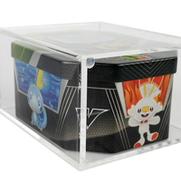 Boîte de rangement pour cartes à collectionner en acrylique transparent de haute qualité avec couvercle magnétique robuste pour la protection des cartes