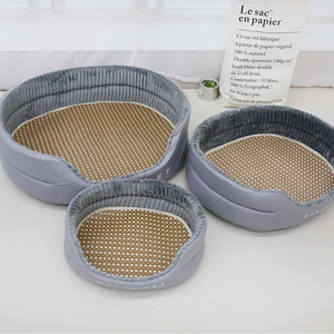 Wholesale Faux Fur Solid Pattern Polyester Plush <b>Sofa</b> Dog Bed for Dogs - Product Image 4