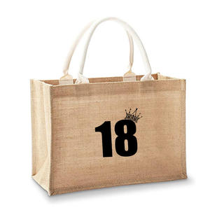 Custom Printed Logo Strap Plain Grocery Shopping Promotional Hessian Burlap <strong>Jute</strong> <strong>Tote</strong> <strong>Bag</strong> For Advertising - Product Image 4