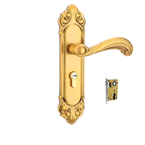 Universal Black Home Use <strong>Lock</strong> Set Silent Old-Style Three-Piece <strong>Door</strong> Handle Replacement For Bedroom Interior Old <strong>Doors</strong> - Product Image 6