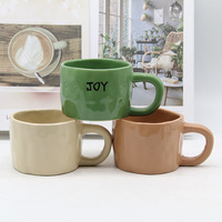 NEWELL Vente en gros de tasses à eau et à vin turques personnalisées, bon marché, en céramique mate grise, tasse à thé, mini tasse à café avec poignée pour la maison