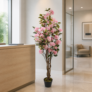 Árbol <span class=keywords><strong>de</strong></span> Lila Artificial <span class=keywords><strong>de</strong></span> Alta Calidad, <span class=keywords><strong>Planta</strong></span> <span class=keywords><strong>de</strong></span> Flores Artificiales <span class=keywords><strong>de</strong></span> 1.5m, Tronco <span class=keywords><strong>de</strong></span> Madera Natural, Flores y <span class=keywords><strong>Hojas</strong></span> <span class=keywords><strong>de</strong></span> Plástico, Decoración para Hogar, Oficina y Hotel - Product Image 4