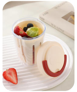 Переносная чашка для хранения фруктового салата с крышками и вилкой, контейнеры для хранения фруктов, контейнер для еды, хрустящая чашка для обеда, 20 унций - Product Image 3