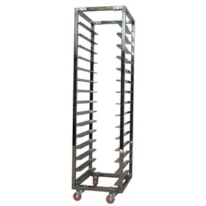 Colapsible Stainless Steel 304 Kitchen Food Bread Oven Baking Cooling Tray Trolly Cart 16 Layers Gn Pan Cake Bakery Rack Trolley