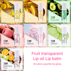 Private Label Base gusto frutta lucidalabbra Vegan idratante cura delle labbra olio per labbra alla frutta - Product Image 4