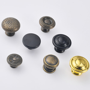 Furniture Handle And <b>Knob</b> Zinc Alloy Round Drawer Cabinet <b>Door</b> Single Hole Traditional Durable - Product Image 2