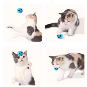 Colorato in Silicone schiuma Golf e calcio gatto spugna palla giocattoli per i gatti masticare gioco interattivo palle di gatto giocattolo - Product Image 5
