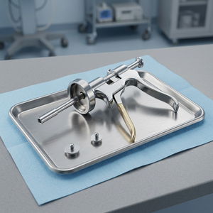 Seringue intraligamentaire DAVICON / Pistolet de type TRALIG 1,8 ml en acier inoxydable, instrument chirurgical manuel DE-484 certifié CE - Product Image 2