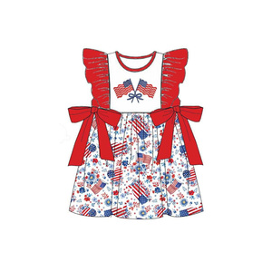 Tenues décontractées personnalisées pour enfants : shorts imprimés drapeau USA 4 juillet, robes pour petites filles, barboteuses bulles pour nouveau-nés, vêtements assortis pour sœurs - Product Image 2