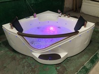 Baignoire spa à remous en acrylique moderne pour 2 personnes avec drain intégré