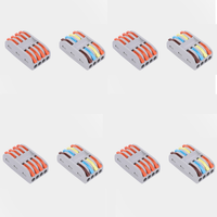 ELEWIND Connecteur de câblage automobile multifonctionnel universel série 8 broches 4-4, à raccordement rapide, pour fils souples et rigides en parallèle