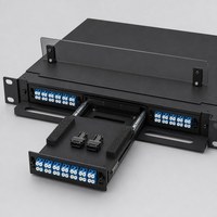 Panel de Conexión de Fibra Óptica Preterminado MPO/MTP de Alta Densidad de 96 Núcleos, LC Monomodo con Caja de Casete de 4 Piezas 2-en-24-salidas