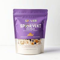 Sachet Doypack Personnalisé Refermable avec Fermeture Zip, Imprimé par Héliogravure, Anti-humidité, Stratifié PE, pour Céréales, Fruits et Flocons d'Avoine