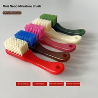 Brosse de nettoyage longue à poils doux multicolores avec manche en bois, personnalisable avec logo OEM, pour le bricolage