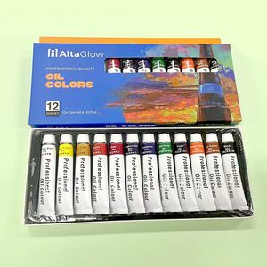 Vente directe, 12 couleurs, 12 ml, ensemble de <span class=keywords><strong>peinture</strong></span> à l'<span class=keywords><strong>huile</strong></span> pour étudiants, artistes professionnels, Pintura <span class=keywords><strong>Al</strong></span> Oleo, avec une énorme réduction - Product Image 1