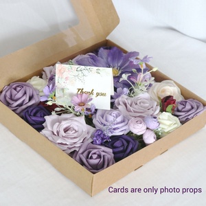New Design Artificial <strong>Flowers</strong> <strong>Box</strong> for Gift Packing Cardboard Paper Wedding Gift <strong>Box</strong> Packaging With Ribbon - Product Image 5