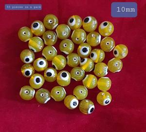 Venta caliente Evil Eye Silver Cotted Glass Beads en Ideal para fabricantes de joyas de cuentas de vidrio y para collar bordado a mano - Product Image 1