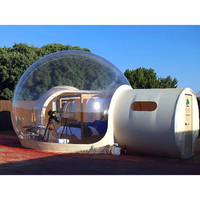 Tente bulle gonflable transparente de 5m pour chambre d'hôtel, glamping, avec salle de bain et souffleur silencieux, de l'usine chinoise de structures gonflables