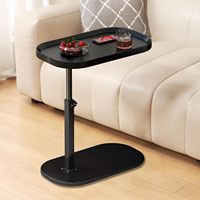 Table basse en bois moderne minimaliste multifonctionnelle à hauteur réglable avec pieds en fer