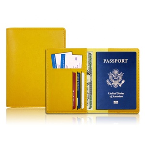 Accesorios de Viaje al por Mayor, Funda de <span class=keywords><strong>Pasaporte</strong></span> de Cuero con Estuche para Tarjetas de Crédito, <span class=keywords><strong>Porta</strong></span> Pasaportes Simple y Sencillo - Product Image 2
