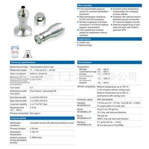 เครื่องส่งสัญญาณอิเล็กทรอนิกส์ Baumer 4-20mA pbmh สแตนเลส IP65เซ็นเซอร์อุณหภูมิสูง - Product Image 4