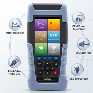 เครื่องทดสอบโทรคมนาคมอเนกประสงค์ Onefind WF1031 Mini Handheld 1310 1550nm 28 26dB OPM VFL OLS RJ45 FTTH Fiber Tracker - Product Image 3