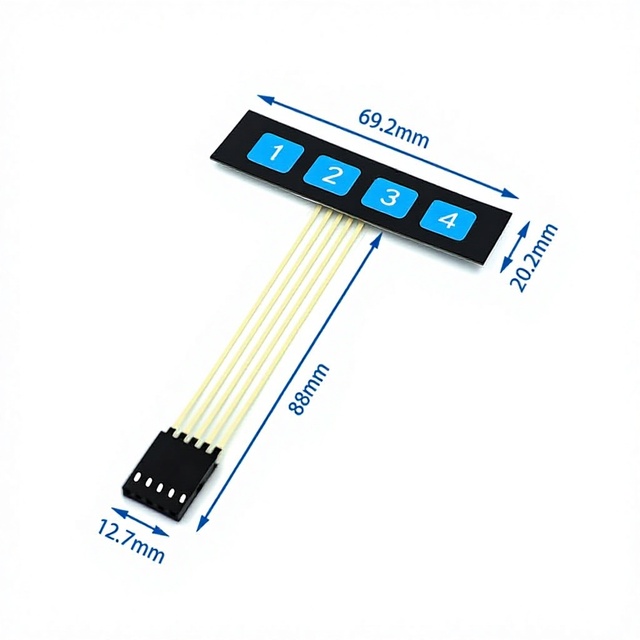 Extra-large Keys 4x4/1x4/3x4/4x5 matrix Membrane Keyboard for Microcontroller Expansion