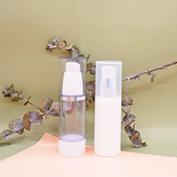 Sebagai bulat transparan putih 20ml 100ml dinding ganda botol semprot tanpa udara 10 ml