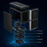 Server Tower Kustom 2 Socket P+ (LGA4189), Kompatibel dengan Zhaoxin 4000032C untuk Grafik CAD 3D