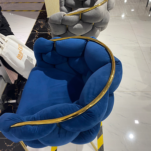 Sedia da caffè in metallo monoposto su misura comoda leggera per il tempo libero rilassante divano per il trucco per la camera da letto <span class=keywords><strong>soggiorno</strong></span> alberghi - Product Image 2