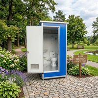 Toilettes mobiles préfabriquées en acier coloré, toilettes publiques portables, étanches, antirouille, WC temporaires pour chantier de construction, parc paysager