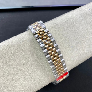 Montres mécaniques pour hommes, <span class=keywords><strong>montre</strong></span> en métal, style tendance, <span class=keywords><strong>montre</strong></span> automatique de luxe pour hommes, cadran <span class=keywords><strong>noir</strong></span>, lunette cannelée bicolore dorée - Product Image 2