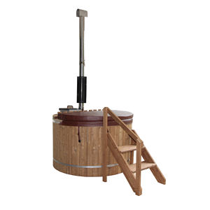 4-6 Kişilik Modern Dış Mekan Odun Ateşlemeli Sıcak Küvet - Kanada Kırmızı Sediri ve Hemlock SPA Küveti (FSC Sertifikalı) Bahçe ve Villalar İçin - Product Image 4