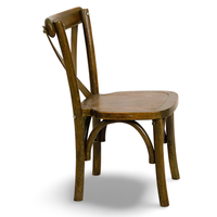 Chaise de salle à manger à dos croisé pour enfants en bois Oka pour les hôtels, les parcs de ferme en plein air
