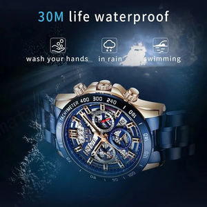 Reloj LIGE 8944 de Acero Inoxidable para Hombre, Marca de Lujo, Cronógrafo Resistente al Agua, Reloj de Pulsera Masculino - Product Image 3