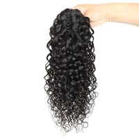 Vague d'eau Griffe Clip En Queue de Cheval de Cheveux Humains Pour Les Femmes Poney Queue Brésiliens Remy Cheveux Clip En Queue de Cheval Extensions