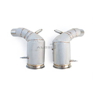 Tuyau de descente thermiquement blindé <span class=keywords><strong>MDG</strong></span>.U 3.0T pour Porsche 911 Carrera 992 2019-2023, section performance racing 304 - Product Image 1