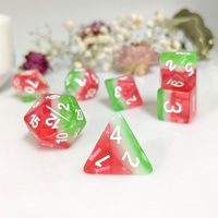 7 pièces/ensemble D & D dés résine pastèque polyédrique dés ensemble rétro numéro Portable jouets mdn RPG TRPG fête jeux de société accessoires