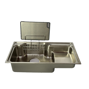 Fregadero de Cocina de Acero Inoxidable 304 Personalizado de Fábrica Leimanxi, 4 Orificios, Diseño Moderno, Gran Tazón Individual, Uso Doméstico, 0.75 mm de Grosor - Product Image 1