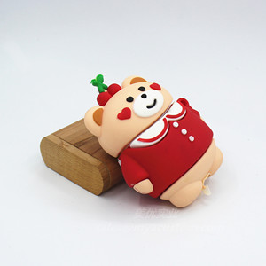 3D belle forme d'ours étui pour écouteurs Silicone mignon couverture pour <span class=keywords><strong>Apple</strong></span> Air pods étui <span class=keywords><strong>Earpods</strong></span> bague sangle - Product Image 2