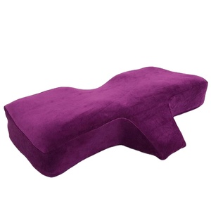 Oreiller cervical en mousse à mémoire de forme pour extensions de cils, en forme de U, antibactérien, respirant, en velours tricoté, pour <span class=keywords><strong>avion</strong></span> et <span class=keywords><strong>hôtel</strong></span>, amovible et lavable - Product Image 3