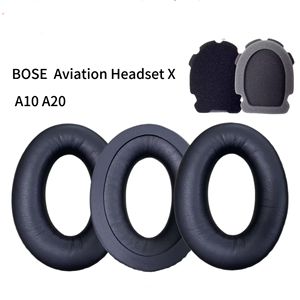 Almohadillas de repuesto para los oídos, almohadillas para los oídos, almohadillas de cuero proteico con espuma viscoelástica con cancelación de <span class=keywords><strong>ruido</strong></span> para <span class=keywords><strong>auriculares</strong></span> <span class=keywords><strong>BOSE</strong></span> Aviation X A10 A20 - Product Image 2