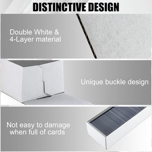 Boîte de rangement pour cartes à collectionner Case Ball avec couvercle, en carton ondulé blanc, pour cartes de sport TCG horizontales - Product Image 5