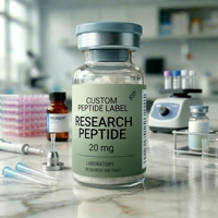 Étiquettes de peptides de qualité laboratoire imperméables, autocollants en vinyle, flacons en verre de 2 ml, 5 ml, 10 ml