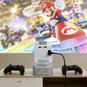 <span class=keywords><strong>Projecteur</strong></span> Kingsway C360 de style tissu, 320 lumens ANSI, double WiFi BT5.0 pour l'apprentissage des enfants et le cinéma maison, projection de jeux - Product Image 1