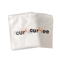 sacs d'emballage zip-lock sac en plastique t-shirt noir personnalisé avec logo pochette à fermeture éclair vêtement