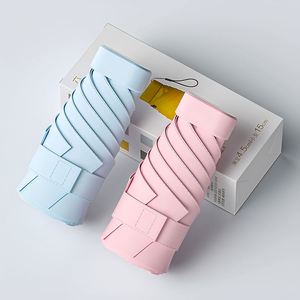ร่มขนาดเล็กแบบพับได้ 6 ตอน พร้อมเคลือบกันแสงสีดำ ป้องกันแดดและฝน สำหรับผู้หญิง พกพาสะดวก เหมาะสำหรับการเดินทาง - Product Image 2