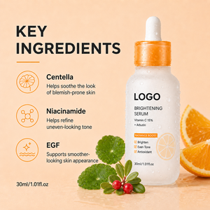 Suero Facial Iluminador Antioxidante de Marca Privada con Vitamina C al 15%, Colágeno, Niacinamida, Hidratante, Unifica el Tono, 30 ml, Suero Facial con EGF - Product Image 5