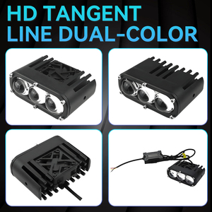 Nouveau phare de moto LED H4 12V 3SMD avec ventilateurs, projecteur blanc bicolore 40W 6000LM 6000K-6500K, ajustement universel tout-terrain - Product Image 4